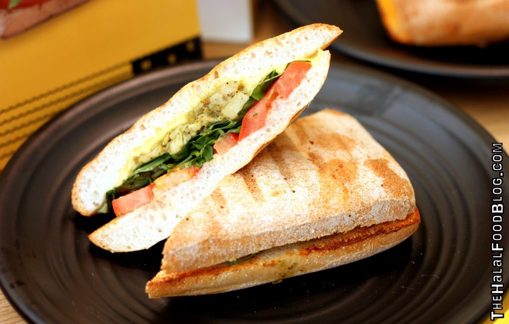 Chicken Pesto, Wild Rocket & Tomato on Ciabatta ($6.70)