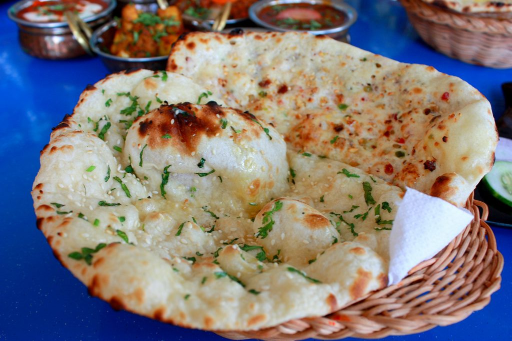 Butter Naan ($3.20) and Kashmiri Naan ($3.20)