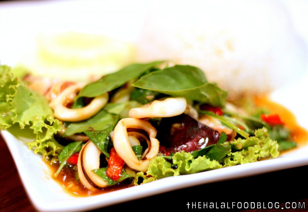 Basil Squid with Rice