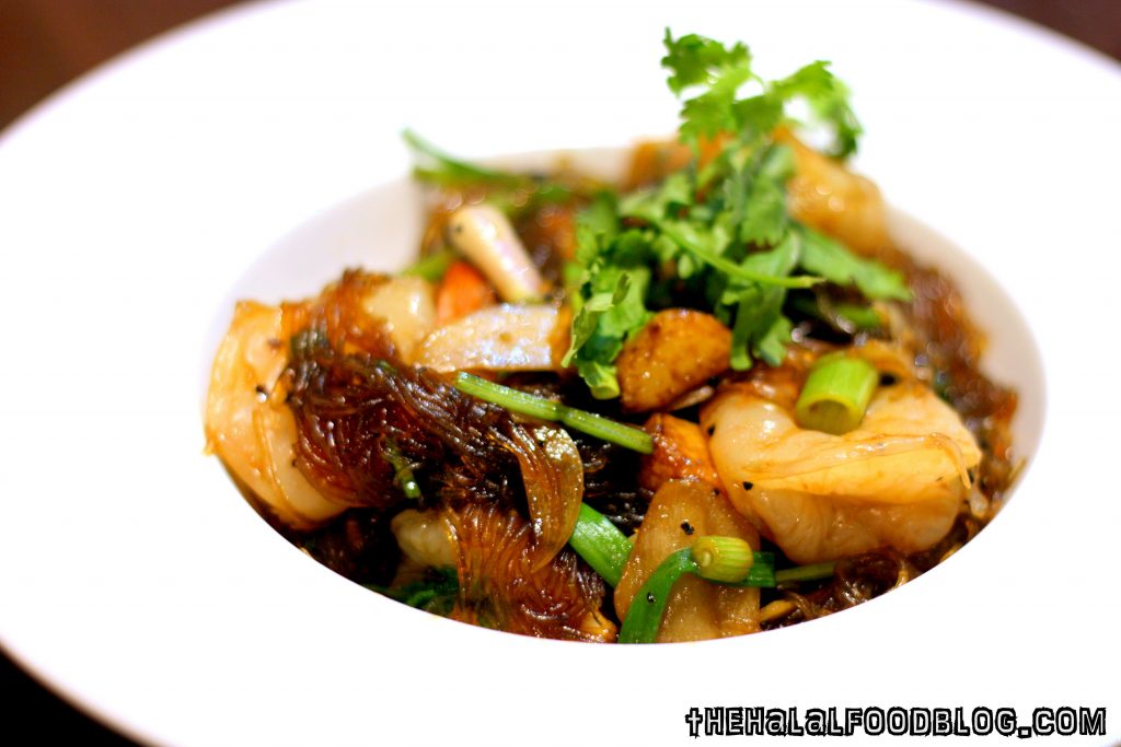 Fried Glass Noodle with Black Pepper and Prawn
