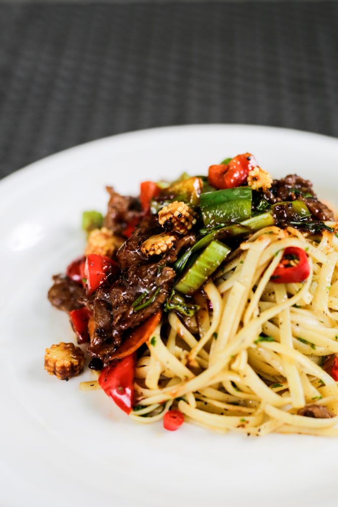 Chinese Style Stir-Fry Beef Pasta