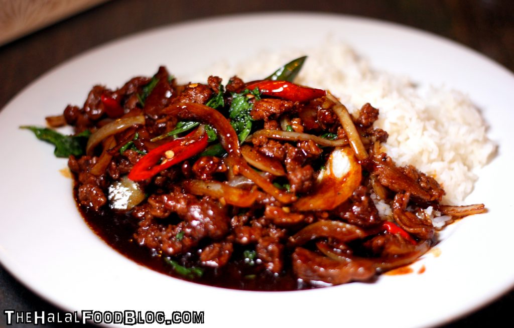 Beef Kapraw with Rice ($6.00)