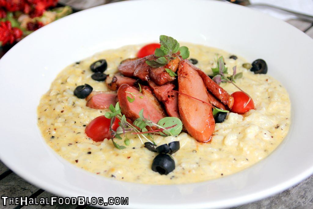 Smoked Duck with Saffron Risotto ($24.00)