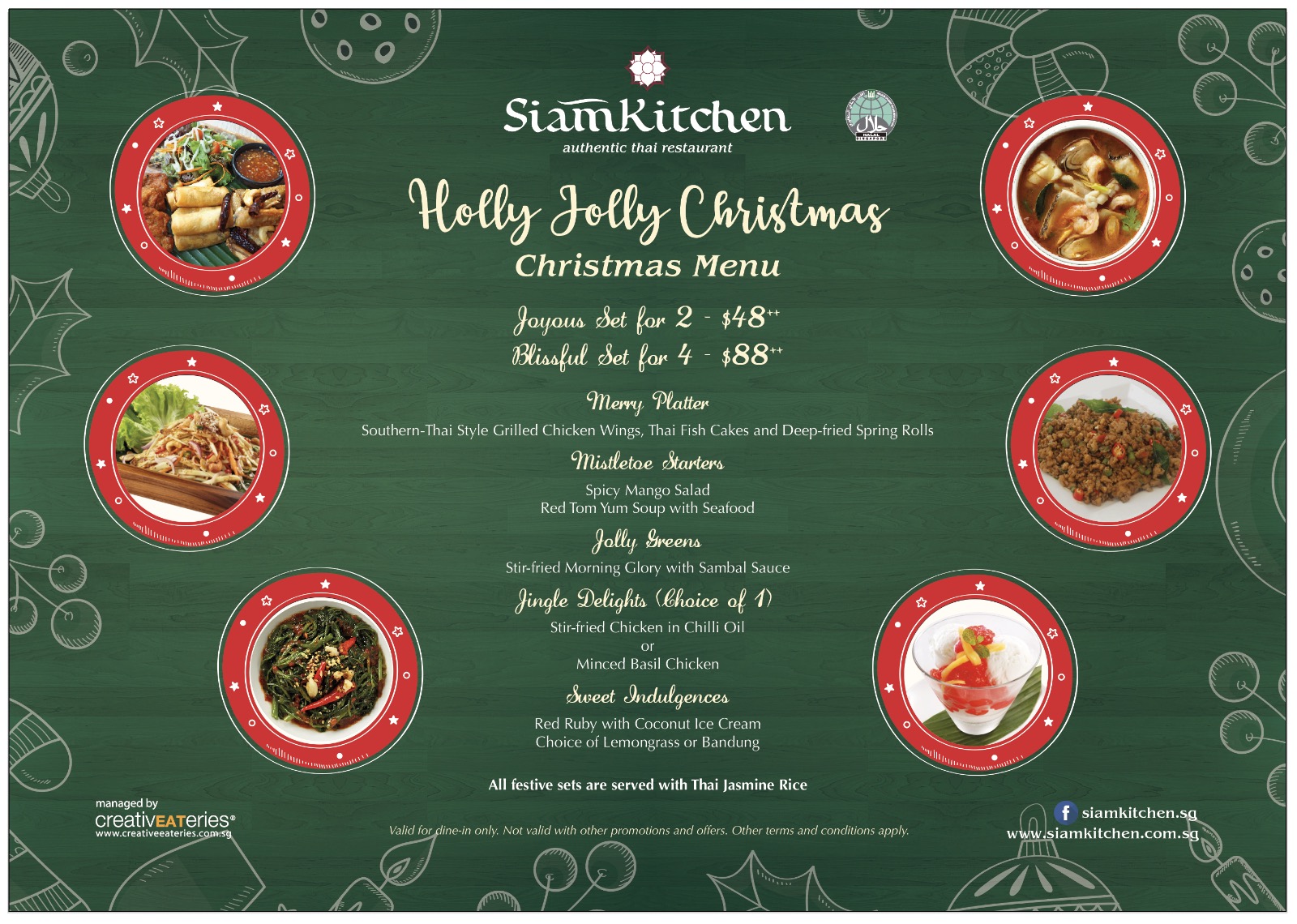 Siam Kitchen Holly Jolly Christmas Set Menu The Halal Food Blog